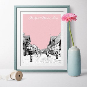 England Travel Poster, Stratford-Upon-Avon Wall Art, Stratford-Upon-Avon Landscape, England Poster, England Art. Stratford Warwickshire