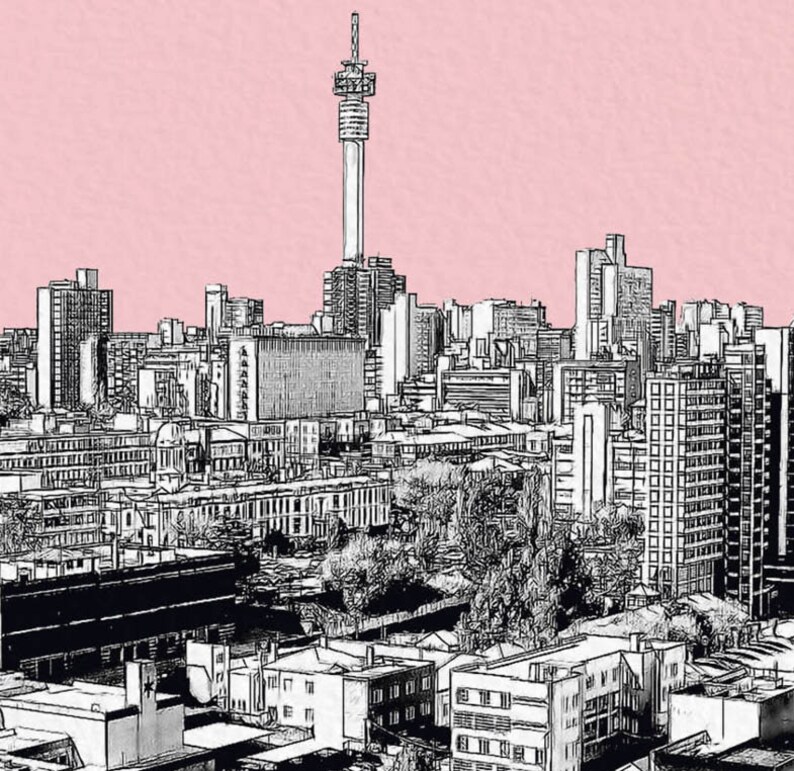 Johannesburg Gift Johannesburg Prints Johannesburg Art Etsy