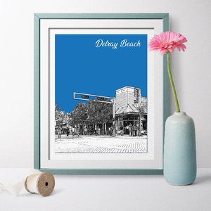Delray Beach, Florida, Delray Beach Florida, Delray Beach Landscape, Delray Beach Gift, Travel Poster, Delray Beach Wall Art, Delray Beach