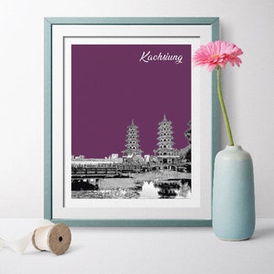 Taiwan Travel Poster, Kaohsiung Travel Poster, Kaohsiung Gift, Kaohsiung Prints, Kaohsiung Art, Kaohsiung Poster, Kaohsiung ,Taiwan Art