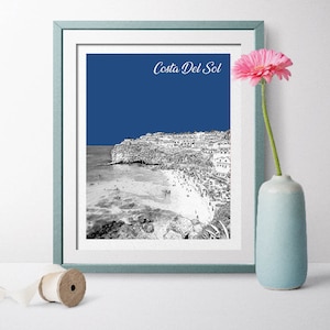 Costa Del Sol Travel Poster, Costa Del Sol Gift,  Costa Del Sol Art, Costa Del Sol Poster, Costa Del Sol Wall Art, Costa Del Sol Wedding