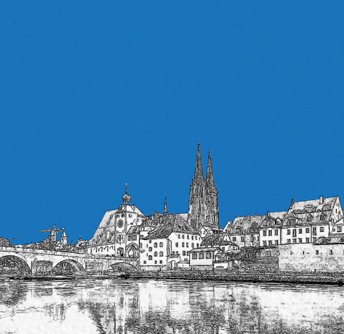 Germany Travel Poster Regensburg Travel Poster Regensburg - Etsy