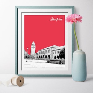 Stanford, Stanford University, California, Stanford California, Stanford Landscape, Stanford Gift, Travel Poster, Stanford, Stanford Skyline
