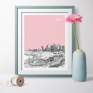 Peru Travel Poster, Lima Travel Poster, Lima Gift, Lima Prints, Lima Art, Lima Poster, Lima Wall Art, Lima Wedding, Peru Poster, Miraflores