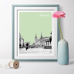 Aberdeen Travel Poster, Aberdeen Gift, Aberdeen Prints, Aberdeen Art, Aberdeen Poster, Aberdeen Wall Art, Aberdeen Wedding, Scotland Poster