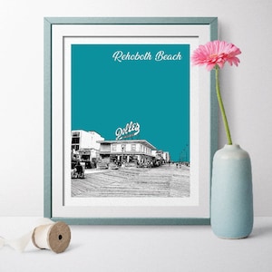 Rehoboth Beach, Delaware, Rehoboth Beach Delaware, Rehoboth Beach Landscape, Rehoboth Beach Gift, Boardwalk, Rehoboth Beach Wall Art