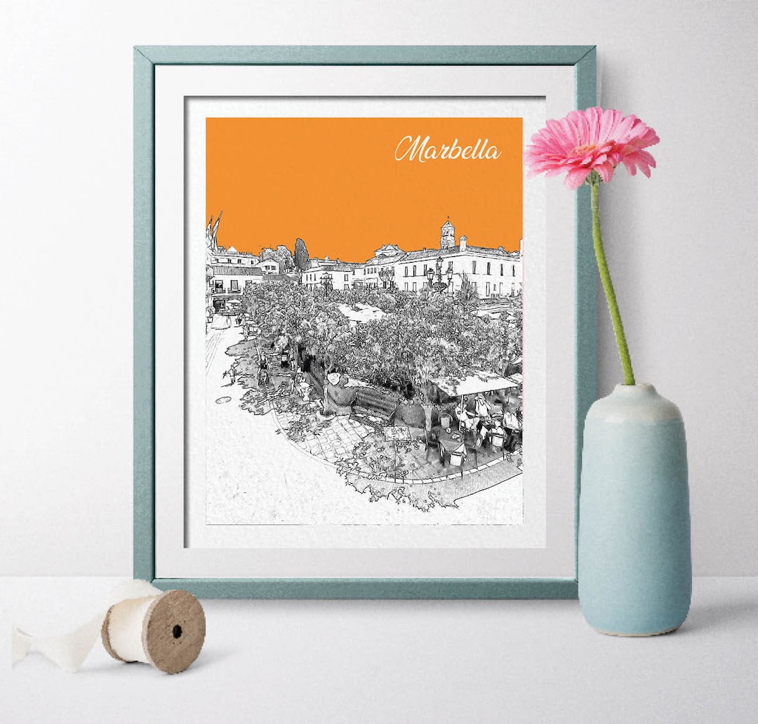 Marbella Gift, Marbella Prints, Marbella Art, Marbella Poster, Marbella