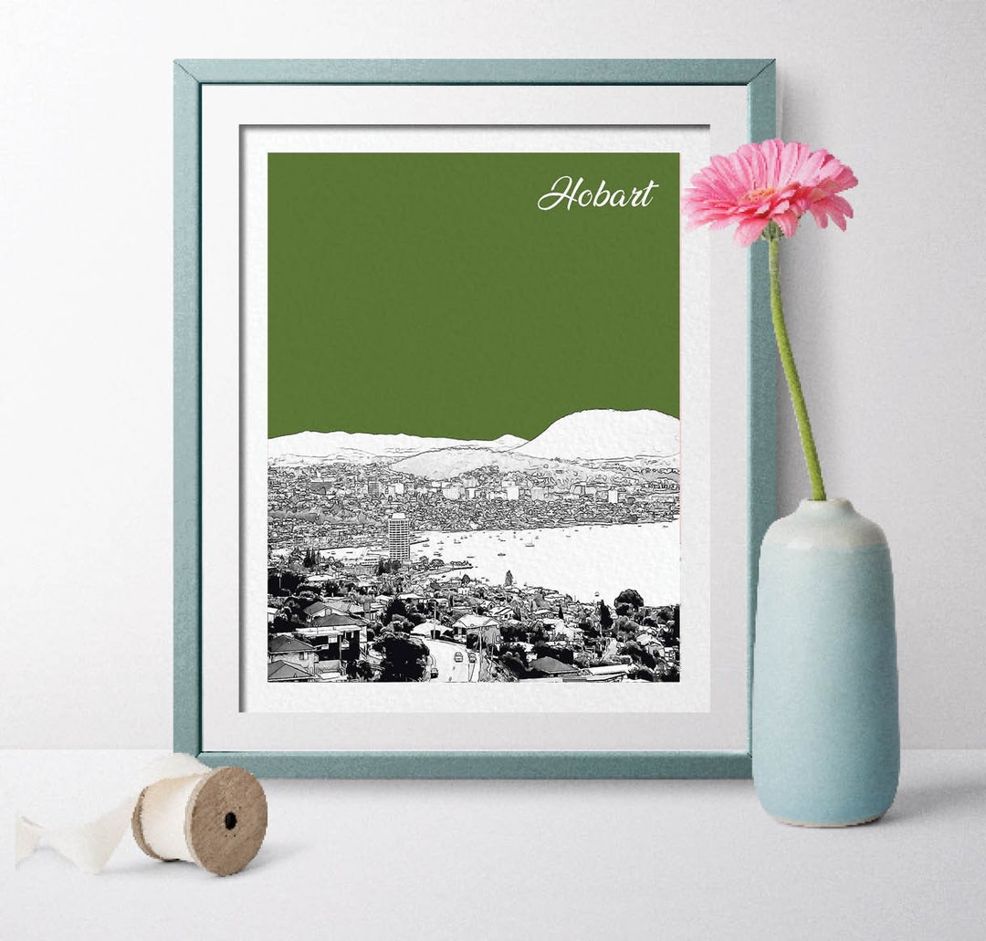 Tasmania Travel Poster Hobart Travel Poster Hobart Gift Etsy