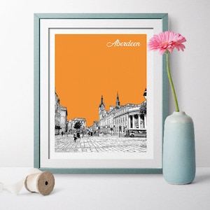 Aberdeen university, Aberdeen Gift, Aberdeen Prints, Aberdeen Art, Aberdeen Poster, Aberdeen Wall Art, Aberdeen Wedding, Scotland Poster