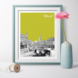 Netherlands Travel Poster, Utrecht Prints, Utrecht Art, Utrecht Poster, Utrecht Wall Art, Utrecht, Netherlands Poster, Netherlands Art