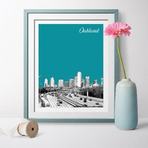 Oakland, Oakland Wall Art, California, Oakland Art, Oakland City, Oakland Landscape, Oakland Skyline, California Skyline, Oakland Poster