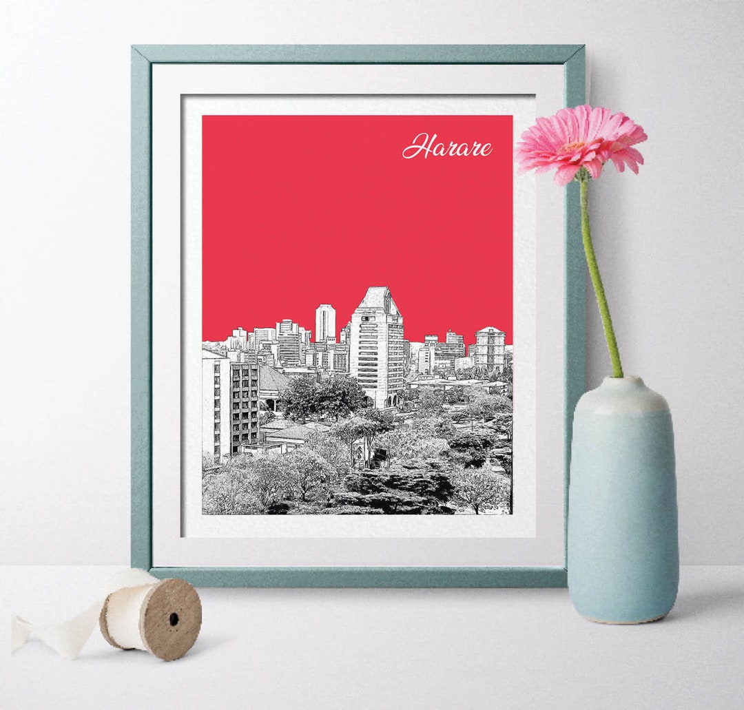 Harare Gift Harare Prints Harare Art Harare Poster Harare Etsy