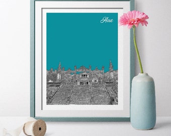 Hue Travel Poster, Hue Gift, Hue Prints, Hue Art, Hue Poster, Hue Wall Art, Hue Minimalist, Wedding, Vietnam Poster, Vietnam