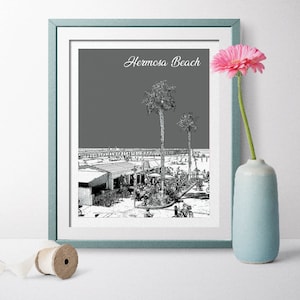 Hermosa Beach, California, Hermosa Beach California, Hermosa Beach Landscape, Hermosa Beach Gift, Travel Poster, Hermosa Beach Wall Art
