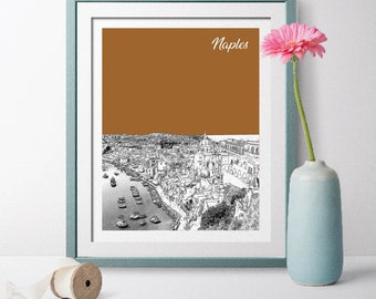 Italy Travel Poster, Naples Scenery, Naples Poster, Naples Wall Art, Naples Landscape, Italy Poster, Italy Art Vinicio Momoli , procida