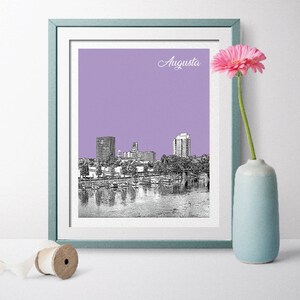 Augusta, Georgia, Augusta Georgia, Augusta Landscape, Augusta Gift, Travel Poster, Augusta Wall Art, Augusta Skyline, Augusta Travel