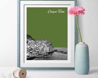 Italy Travel Poster, Cinque Terre Travel Poster,, Cinque Terre Art, Cinque Terre Landscape, Italy Poster, Italy Art 0