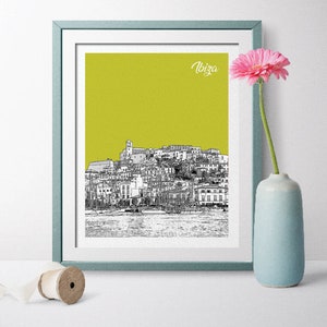 Spain Travel Poster, Ibiza Travel Poster, Ibiza Gift, Ibiza Prints, Ibiza Art, Ibiza Poster, Ibiza Wall Art, Ibiza Wedding, Spain Poster