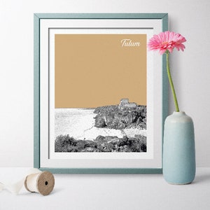 Tulum Travel Poster, Tulum Gift, Tulum Prints, Tulum Art, Tulum Poster, Tulum Wall Art, Tulum Wedding, Mexico Poster, Mayan Riviera