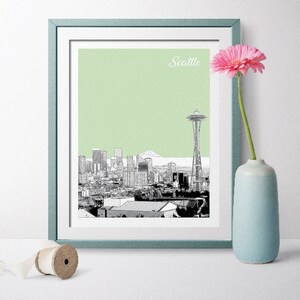 Seattle, Washington State, Seattle Art, Seattle Wall Art, Seattle Print, Seattle Wedding