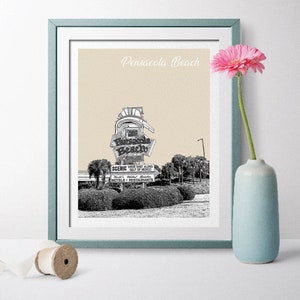 Pensacola Beach, Florida, Pensacola Beach Florida, Pensacola Beach Landscape, Pensacola Beach Gift, Travel Poster, Pensacola Beach Wall Art