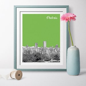 Pretoria Travel Poster, Pretoria Gift, Pretoria Prints, Pretoria Art, Pretoria Poster, Pretoria Wall Art, Pretoria Wedding,  Africa Poster