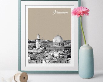 Israel Travel Poster,Jerusalem Landmark, Jerusalem Art, Jerusalem Poster, Jerusalem Wall Art, Jerusalem Landscape, Israel Poster, Israel Art