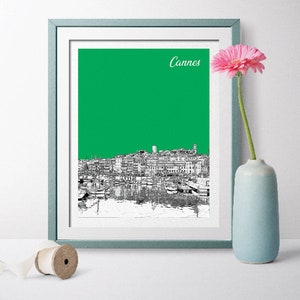 France Travel Poster, Cannes Travel Poster, Cannes Skyline, Cannes Cityscape, Cannes Landscape, France Poster, France Art