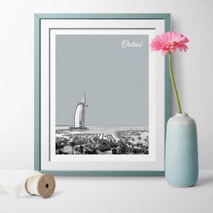 Dubai Travel Poster, Dubai Travel Poster, Dubai Skyline, Dubai Cityscape, Dubai Art, Dubai Poster, Dubai Wall Art, Dubai Art burj al arab