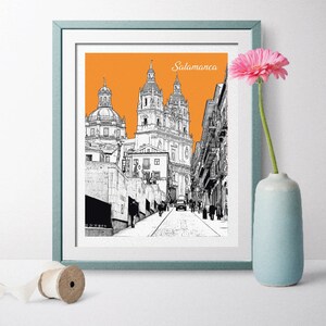 Spain Travel Poster, Salamanca Prints, Salamanca Art, Salamanca Poster, Salamanca Wall Art, Salamanca Wedding, Spain Poster, Spain Art