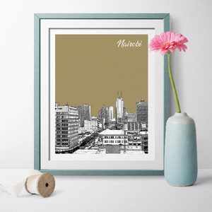 Kenya Travel Poster, Nairobi Travel Poster, Nairobi Gift, Nairobi Prints, Nairobi Art, Nairobi Poster, Nairobi Wall Art,  Kenya Art