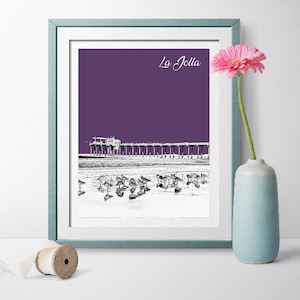 La Jolla, San Diego, California, California La Jolla, La Jolla Landscape, La Jolla Skyline, California Skyline, La Jolla poster, La Jolla