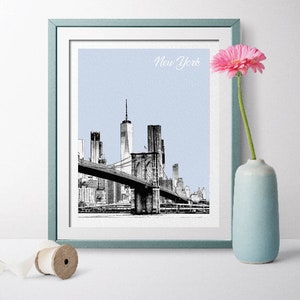 Brooklyn Bridge, New York City, United States, Manhattan, New York NYC, Travel Poster, New York City Wall Art, Manhattan Bridge