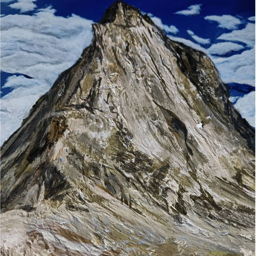 質感豊かなラダック山岳絵画：3Dヒマラヤ山岳風景画 - Etsy 日本