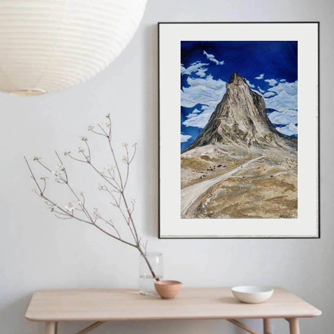 質感豊かなラダック山岳絵画：3Dヒマラヤ山岳風景画 - Etsy 日本