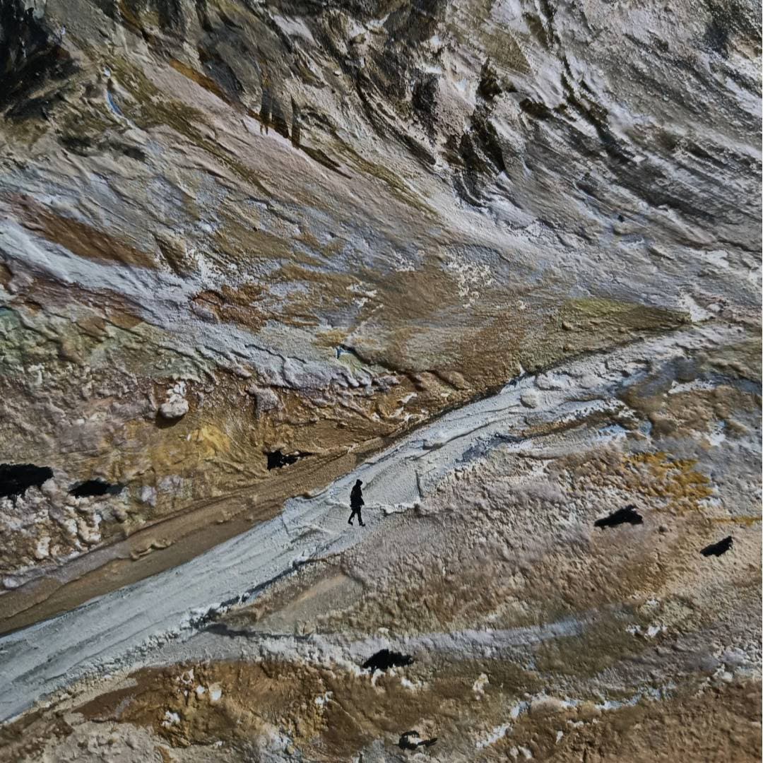 質感豊かなラダック山岳絵画：3Dヒマラヤ山岳風景画 - Etsy 日本