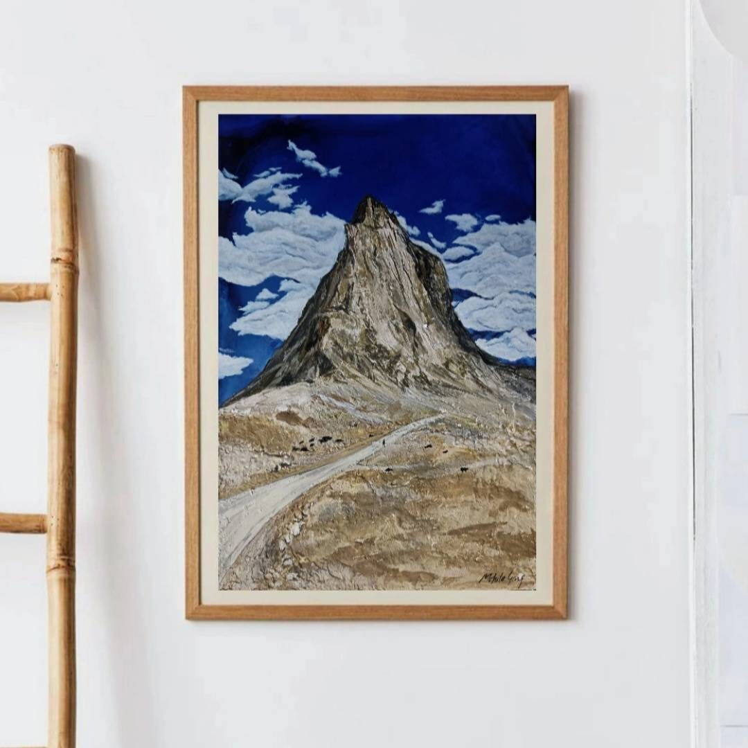 ヒマラヤ 山岳風景 テクスチャーアート 原画 il_fullxfull.4635810877_eikn.jpg