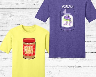 Peanut Butter / Jelly Tees | Matching Couple Shirts | Halloween Couples Costumes T-Shirts | His & Hers T-Shirt | Spooky Season | Rosie Tees