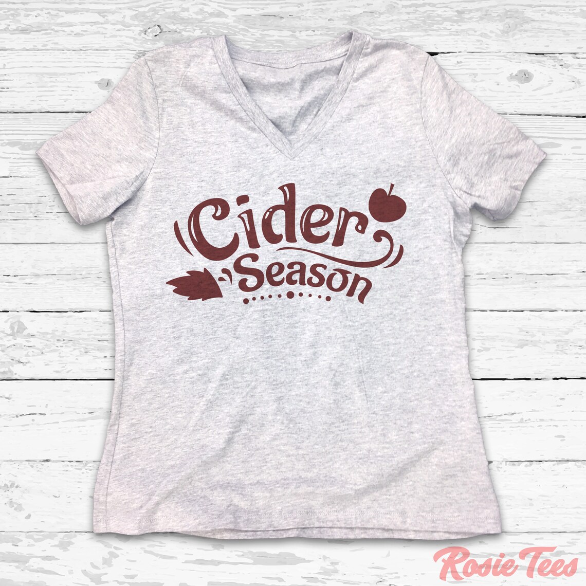 Cider Season Women's Vneck Shirt Fall Seasonal Apparel Etsy