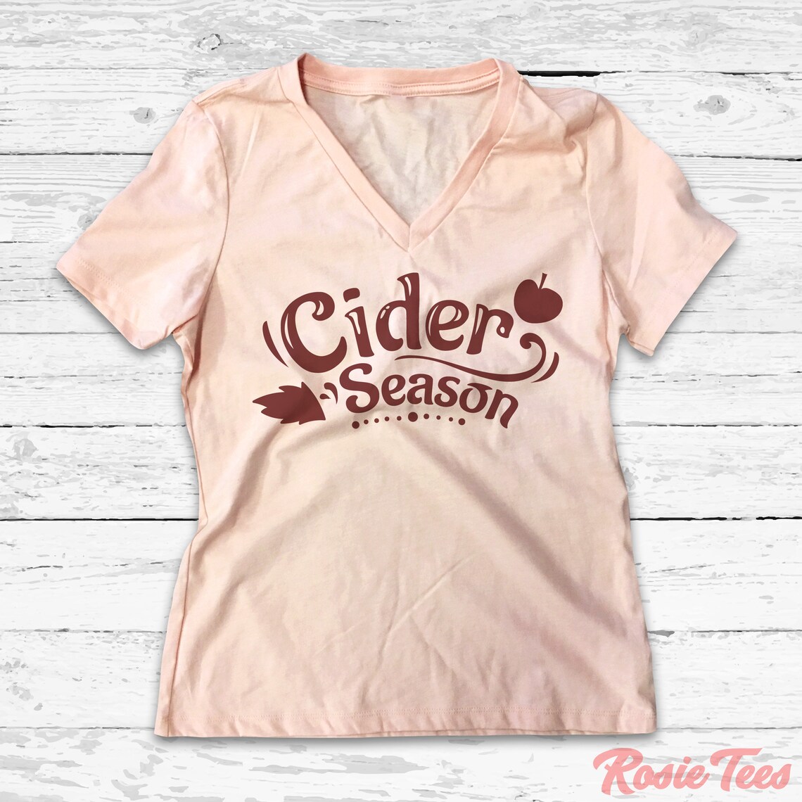 Cider Season Women's Vneck Shirt Fall Seasonal Apparel Etsy