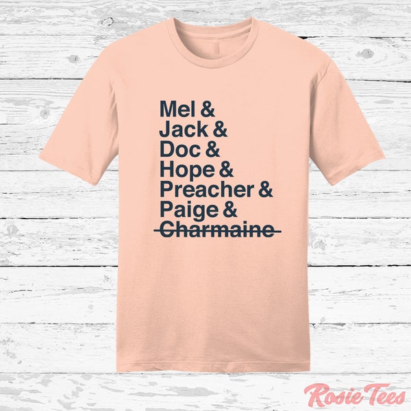 Mel & Jack Doc Hope Preacher Paige Unisex Tee | As Seen On TV T-Shirt | Romance Novel Apparel | Riverware Shirt | Rosie Tees