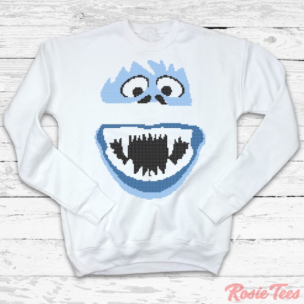 Le sweat-shirt de Noël Yeti Ugly Holiday | Vêtements saisonniers | Abominable Pull bonhomme de neige | Rosie Tees