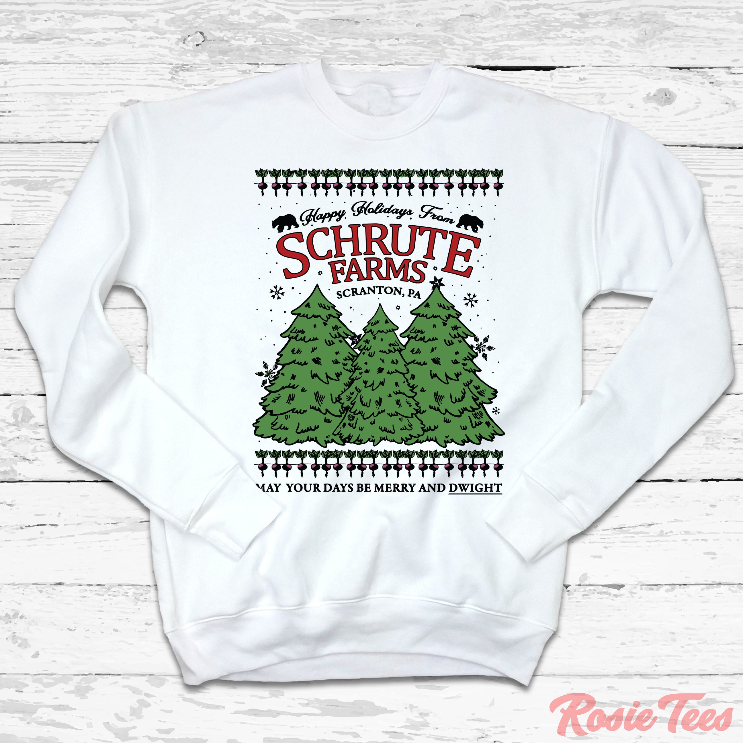 Schrute Farms Ugly Christmas Sweater TV 