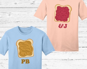 Peanut Butter / Jelly Tees | Matching Couple Shirts | Halloween Couples Costumes T-Shirts | His & Hers T-Shirt | Spooky Season | Rosie Tees