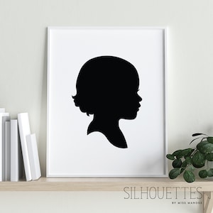 STOCK Male Baby Silhouette File Design (Ready-Made) - Infant Boy Side Profile - Digital Download - SVG, Vector, Cricut, Silhouette, Clip Art