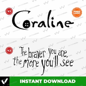 Coraline Font Bundle, Coraline Alphabet Letters, Coraline Logo, Svg, Dxf, Eps, Ai, Png, Clipart