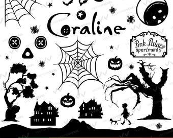 Pacote Coraline SVG: Ornamento, Silhueta, Palácio Rosa (Arquivos Digitais)