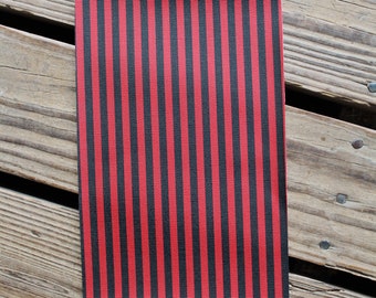 Red and Black Stripe- Faux Leather Sheets, Faux Leather Texture Fabric Sheet, Leather for Earrings & Hair Bows,  Craft faux leather
