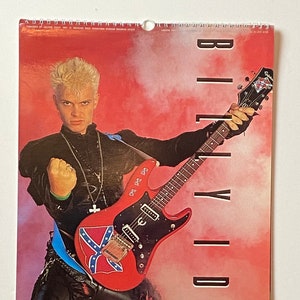 Billy Idol 1990 Vintage Calendar