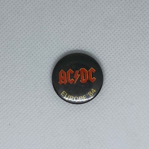 AC/DC 1984 Europe Tour Pin Vintage